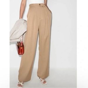 REFORMATION Mason Wide Leg Pants in Khaki